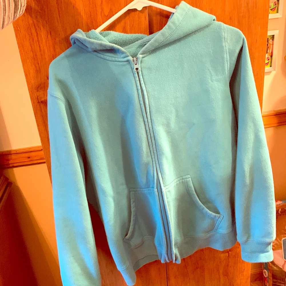 Womans SB Hoodie , pretty turquoise . Size XL .